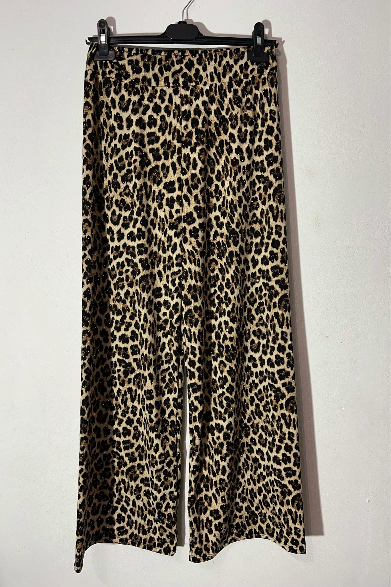 Pantaloni wild leg leopard