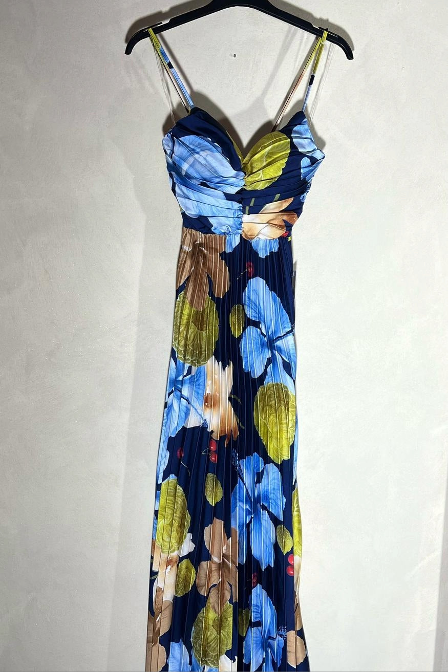 Abito Plissettato con fiori