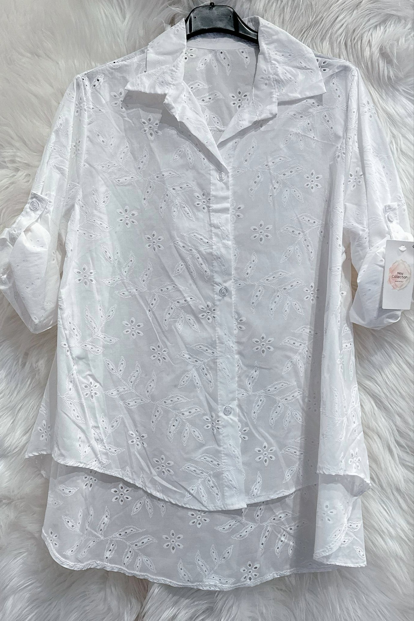 Camicia Over Sangallo