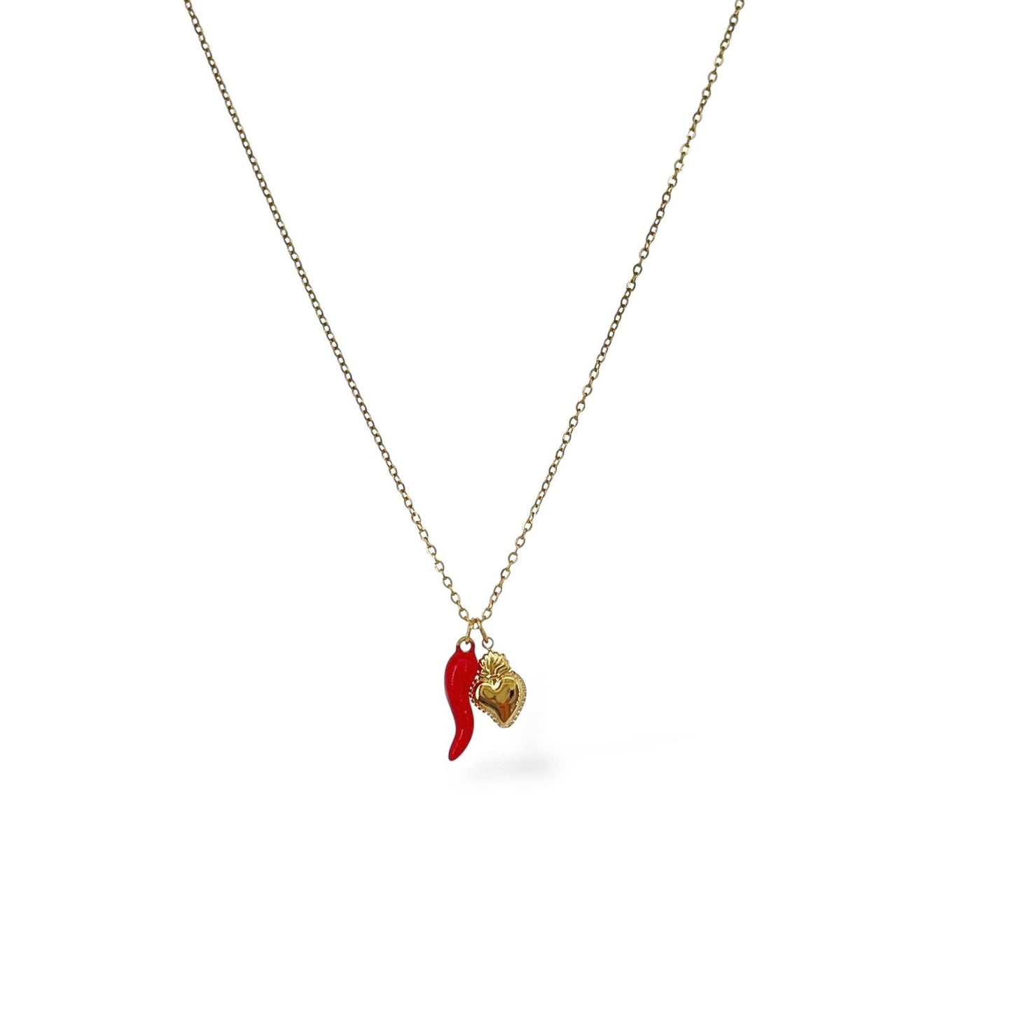 Collana Corno e cuore