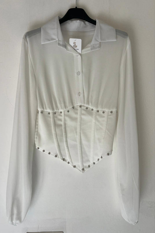 Camicia con borchie