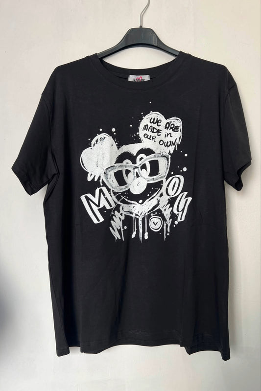 T-shirt Micky Mouse Black
