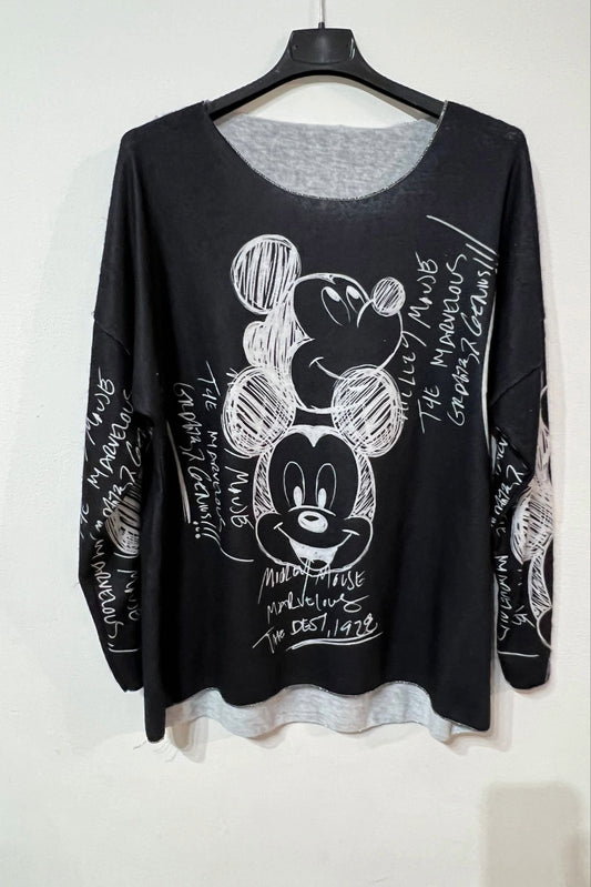 Maglia Disney Black and white