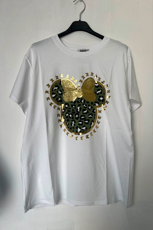 T-shirt Minnie Animalier