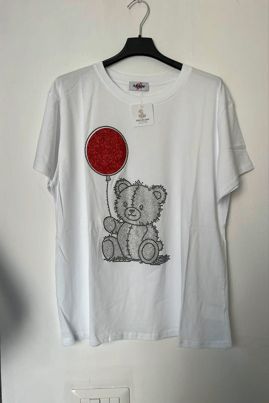 T-shirt Teddy Strass